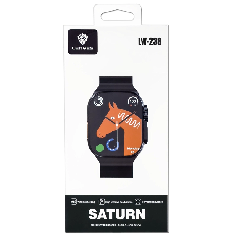 RELOJ INTELIGENTE SMART WATCH BLUETOOTH SATURN 40MM NEGRO - 4