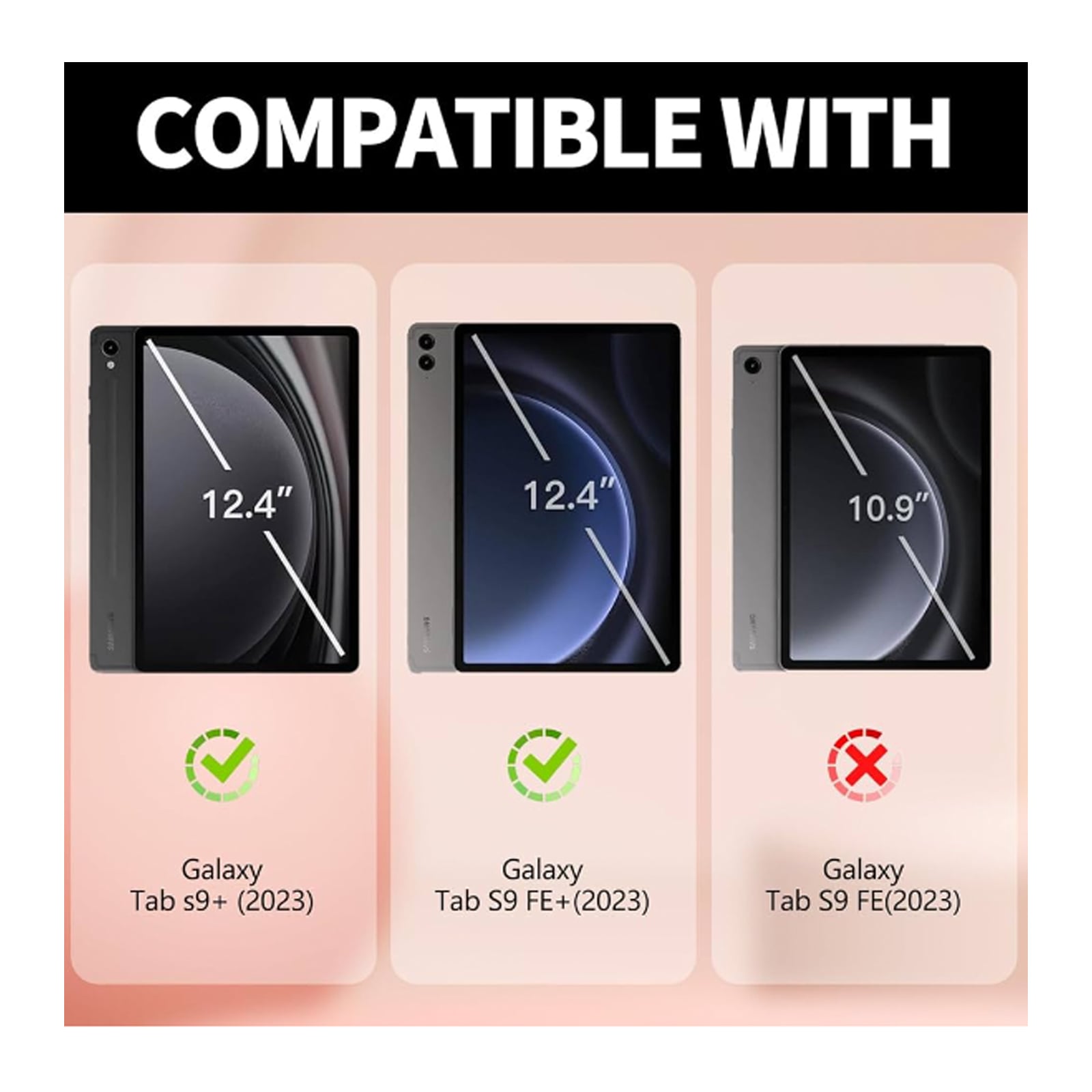 FUNDA JOIGO SMART COVER LAMINA PARA TABLET SAMSUNG S9 PLUS CELESTE - 2