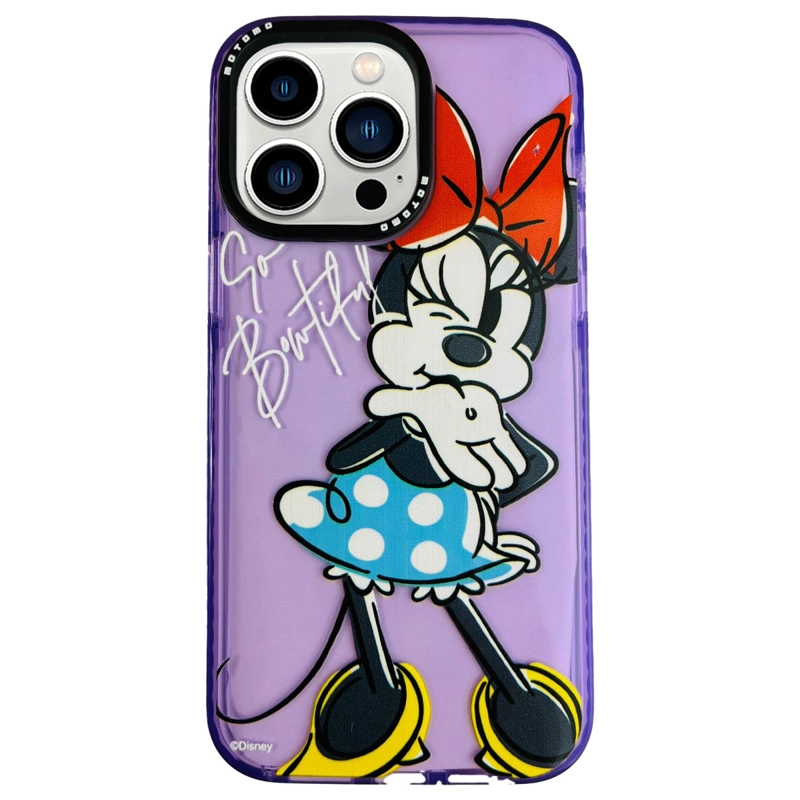 CARCASA PARA IPHONE 14 PRO DISEÑO DISNEY MINNIE LILA - 1
