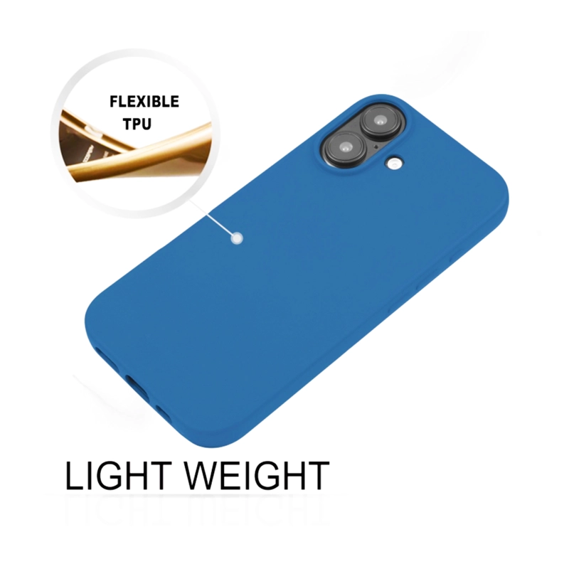 CARCASA IPHONE 16 JOIGO SILICONA AZUL - 2