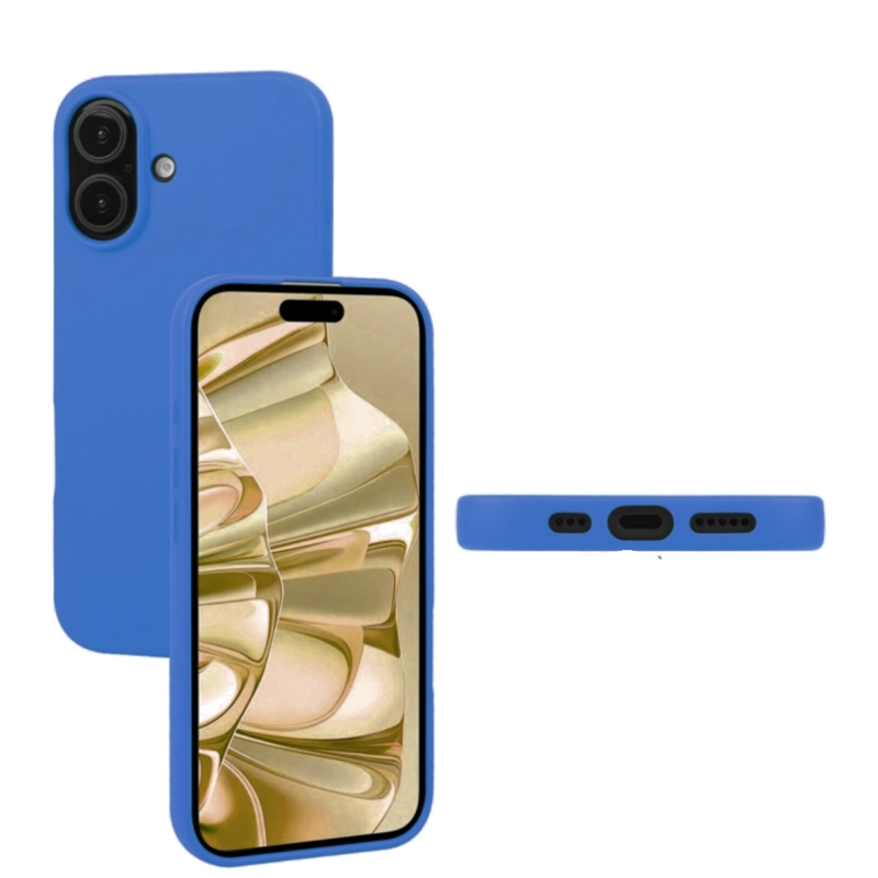 CARCASA IPHONE 16 JOIGO SILICONA AZUL - 4