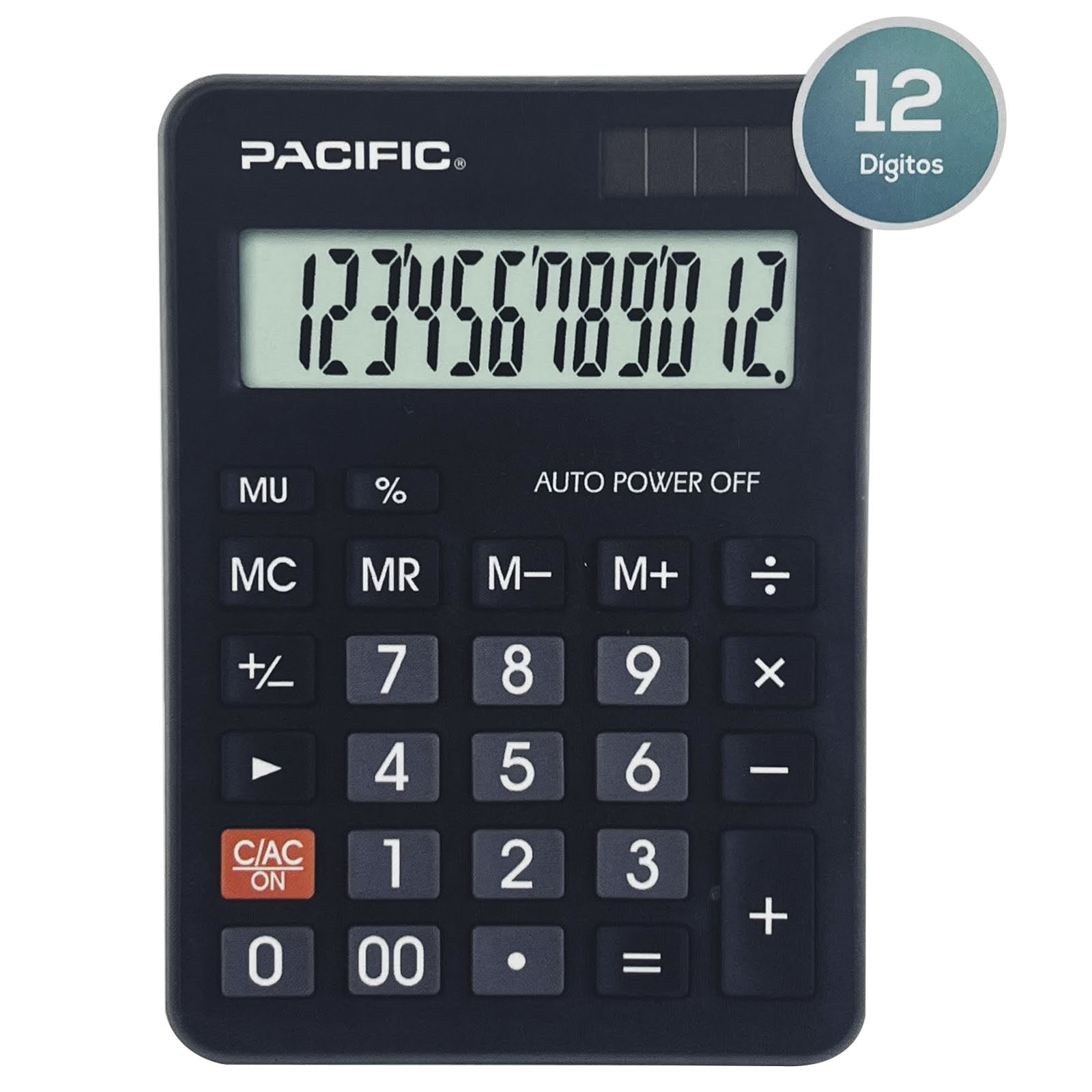 CALCULADORA JOIGO NEGRO ELECTRÓNICA 12 DIGIT PANTALLA LCD PAC01155 - 2