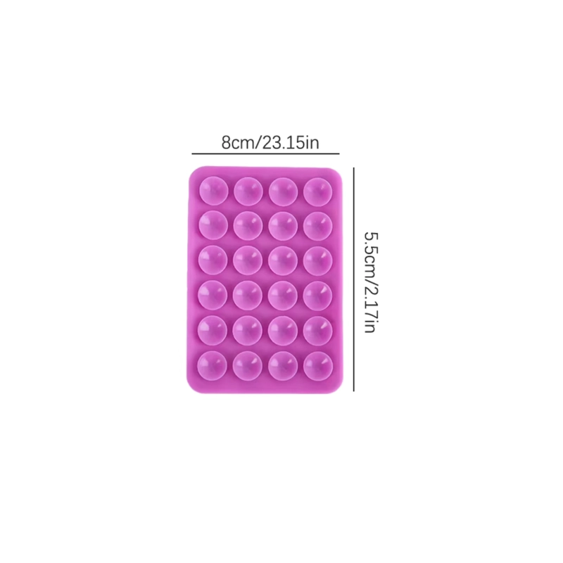 SOPORTE DE SILICONA VENTOSA ADHESIVO PARA CELULAR LILA - 2