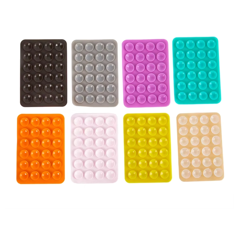 SOPORTE DE SILICONA VENTOSA ADHESIVO PARA CELULAR LILA - 4
