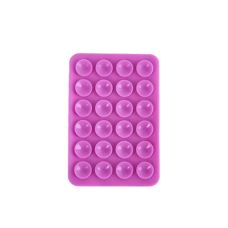 SOPORTE DE SILICONA JOIGO VENTOSA ADHESIVO CELULAR FUCSIA - 1