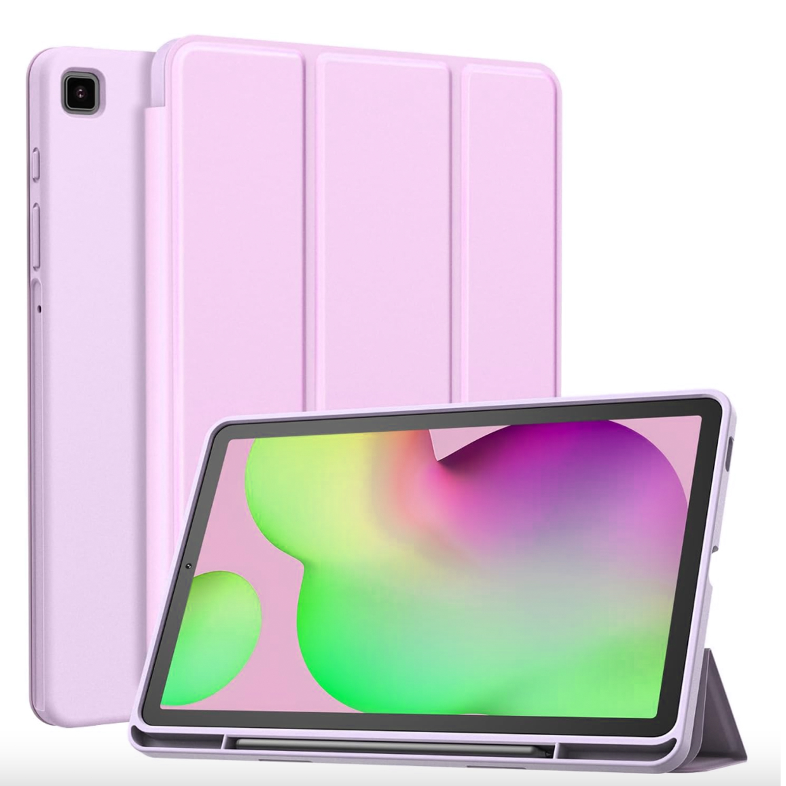FUNDA JOIGO SMART COVER PARA SAMSUNG S6 LITE CON RANURA ROSADO - 1
