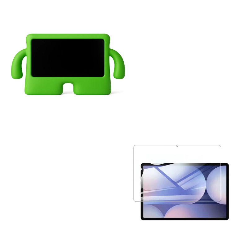 FUNDA JOIGO LAMINA ANTIGOLPES NIÑOS PARA SAMSUNG T220 VERDE - 1