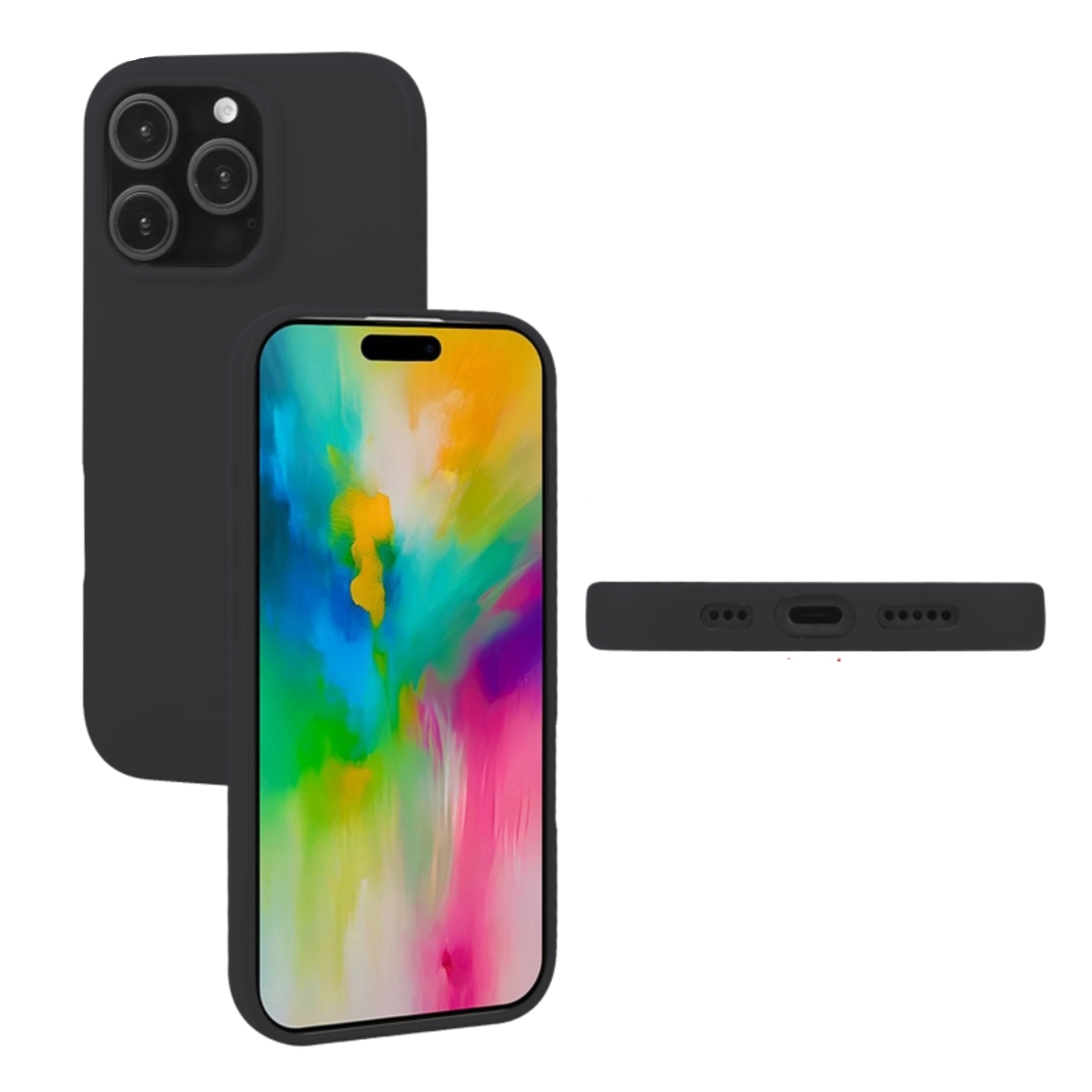 CARCASA IPHONE 16 PRO MAX JOIGO GOMA NEGRO - 4