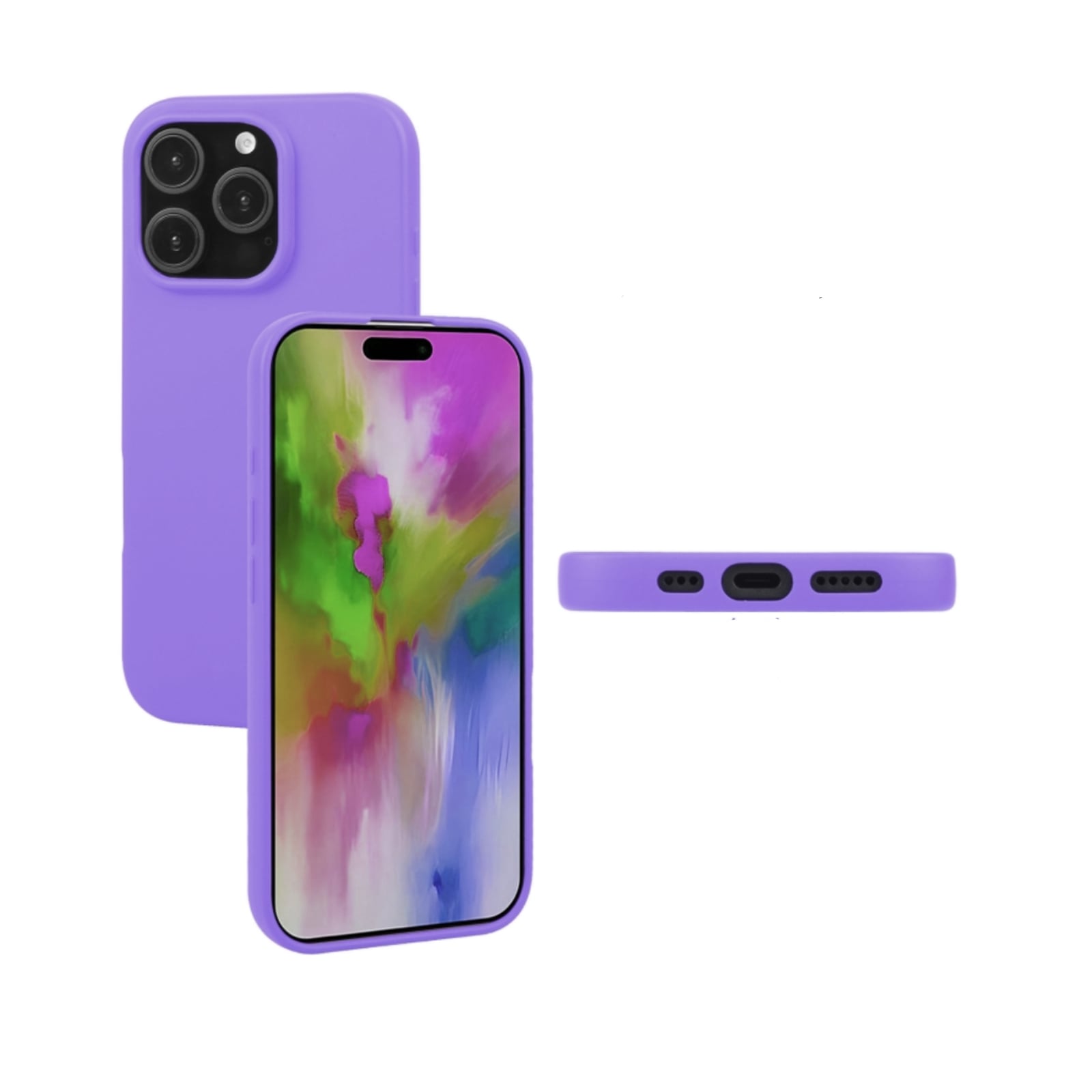 CARCASA IPHONE 16 PRO MAX JOIGO GOMA LILA - 3