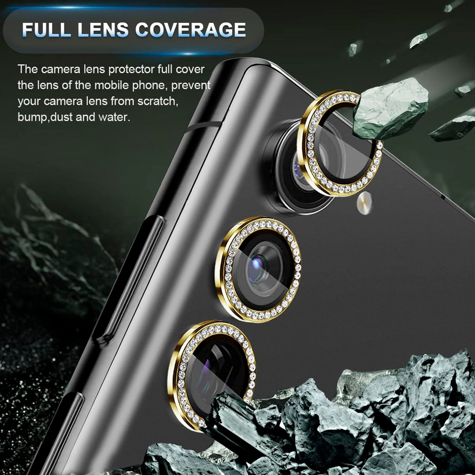 PROTECTOR LENTE CAMARA PARA SAMSUNG S24 ULTRA DIAMANTE - 2