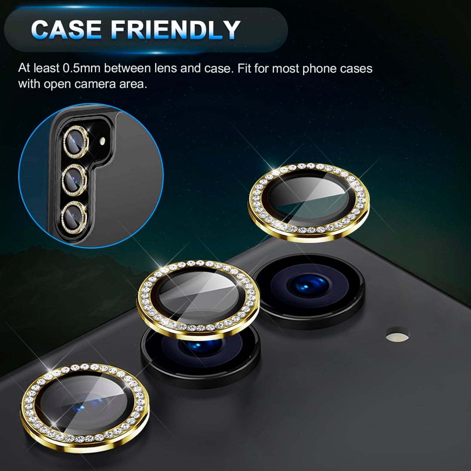 PROTECTOR LENTE CAMARA PARA SAMSUNG S24 ULTRA DIAMANTE - 3