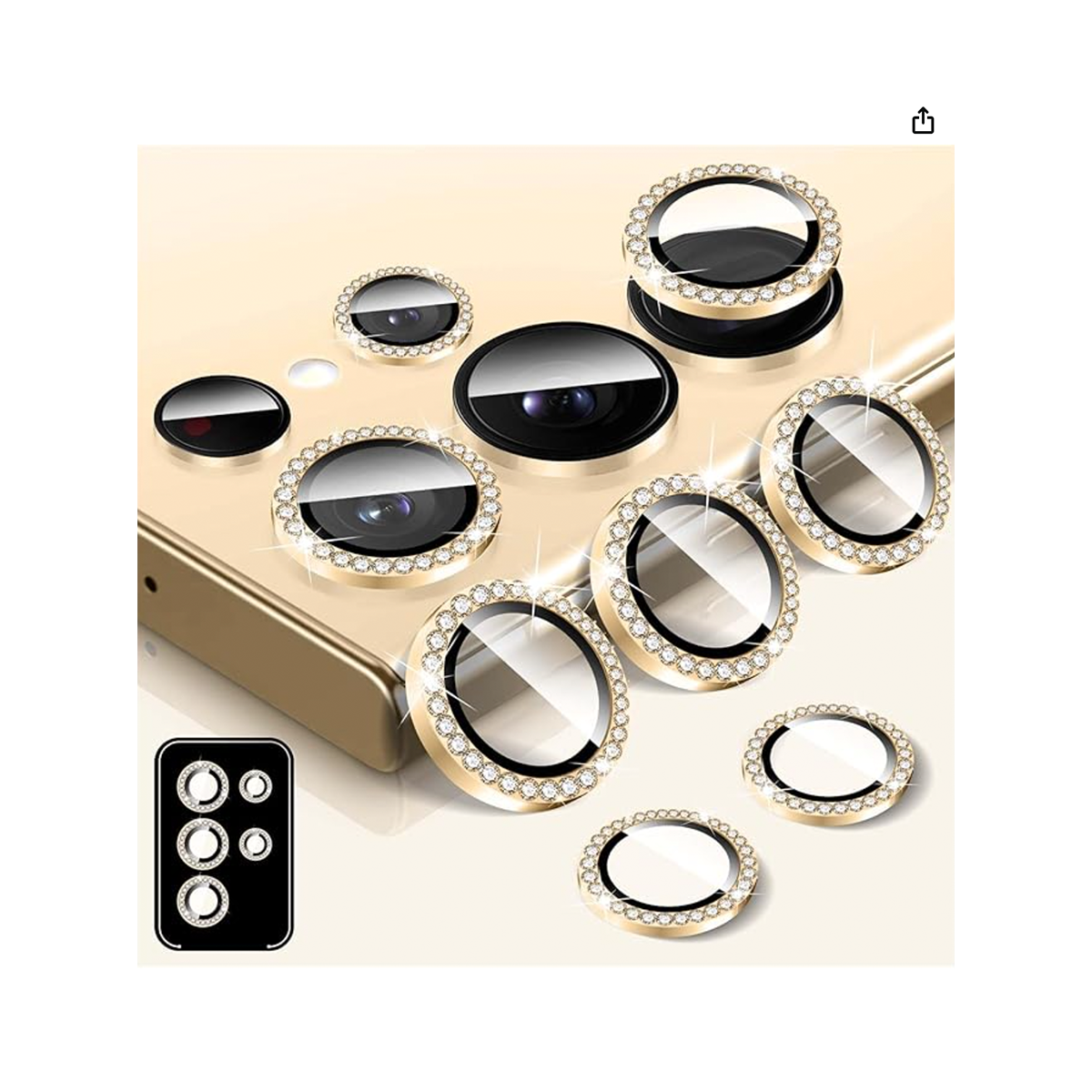 PROTECTOR LENTE CAMARA PARA SAMSUNG S24 ULTRA DIAMANTE - 4