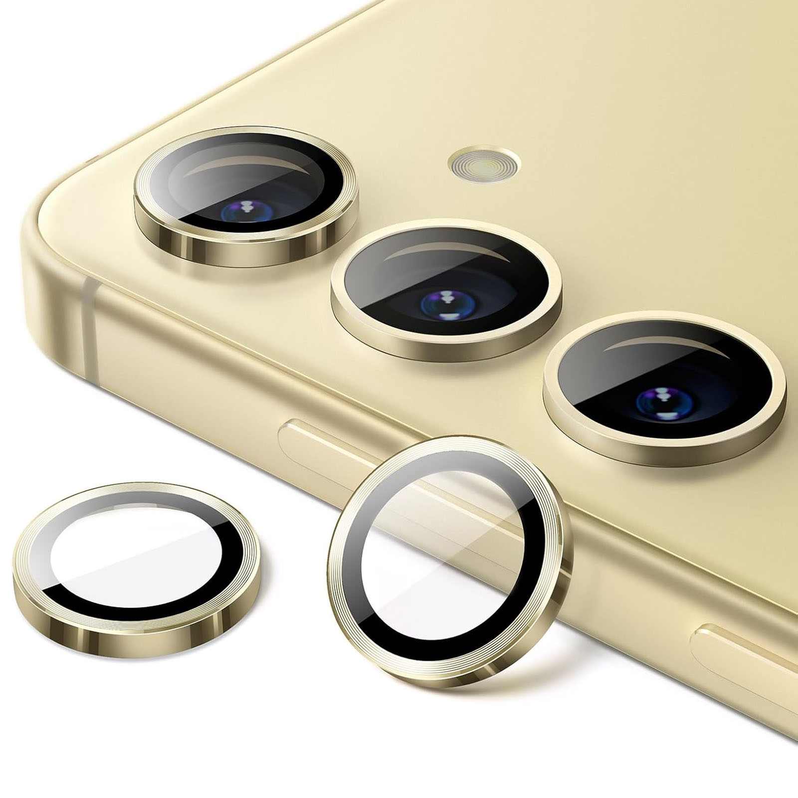 GENÉRICO PROTECTOR JOIGO DE LENTE CAMARA PARA SAMSUNG S24 METALIZADO GOLD