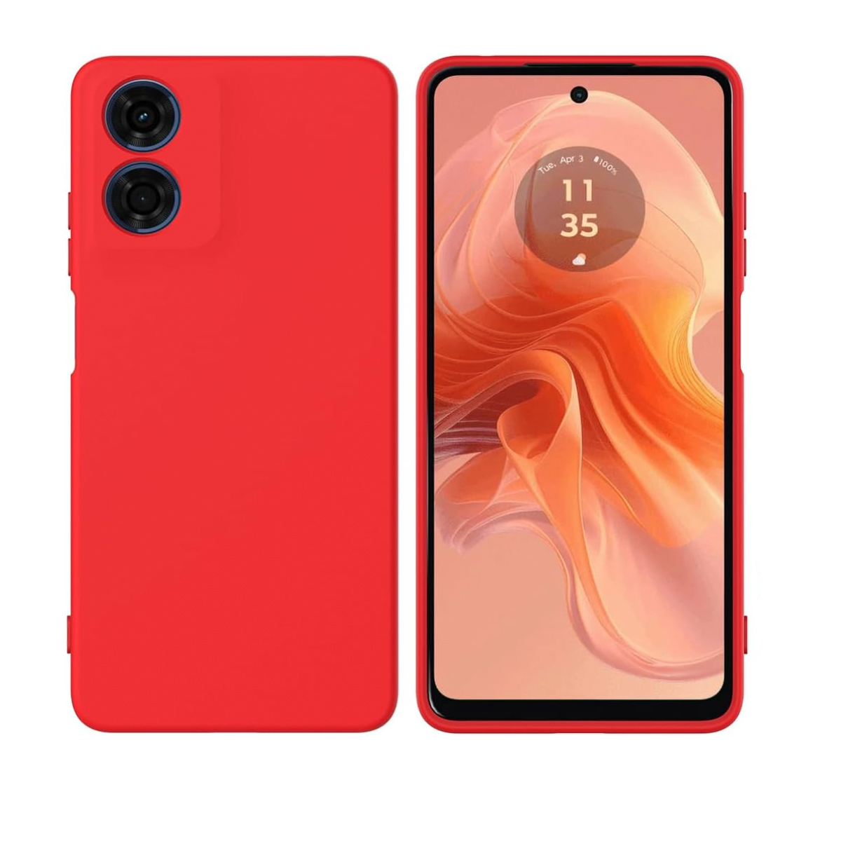 CARCASA JOIGO GOMA MOTOROLA G04 / G04S ROJO - 1