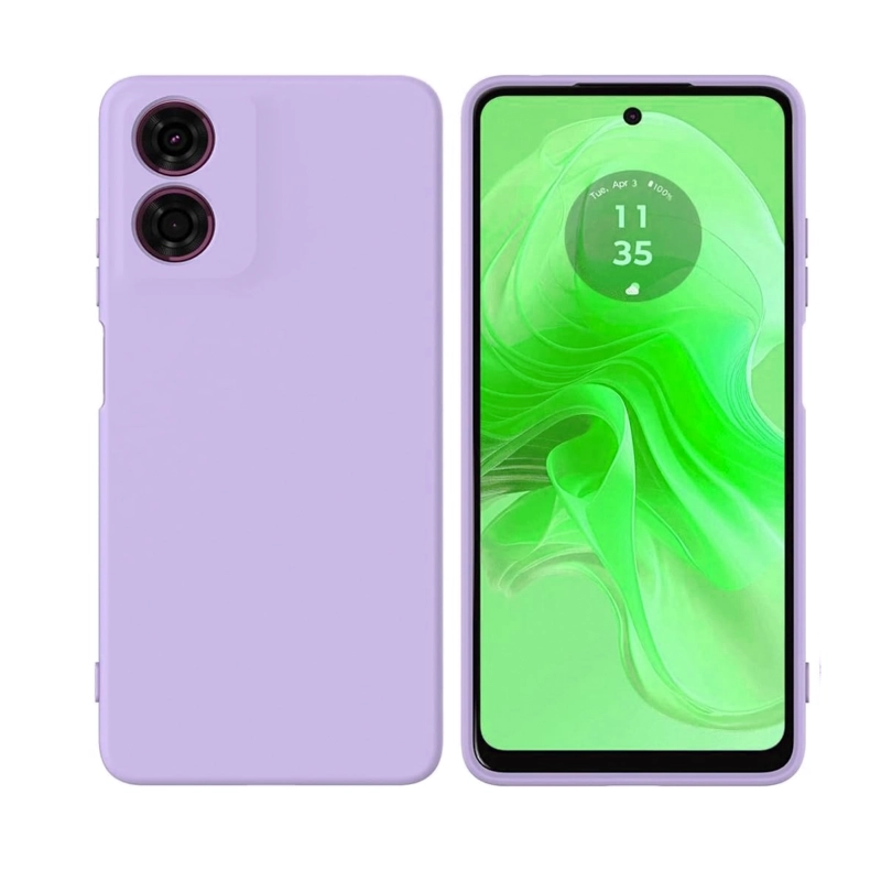 CARCASA GOMA PARA MOTOROLA G04 / G04S LILA - 1