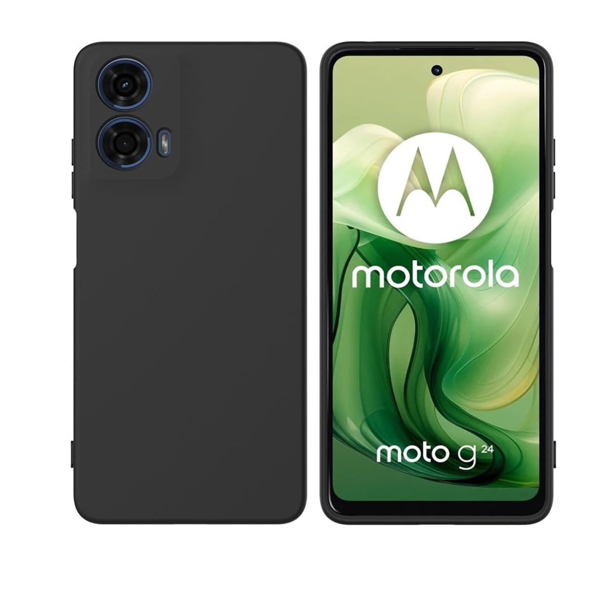 CARCASA JOIGO MOTOROLA G24 POWER GOMA NEGRO - 1