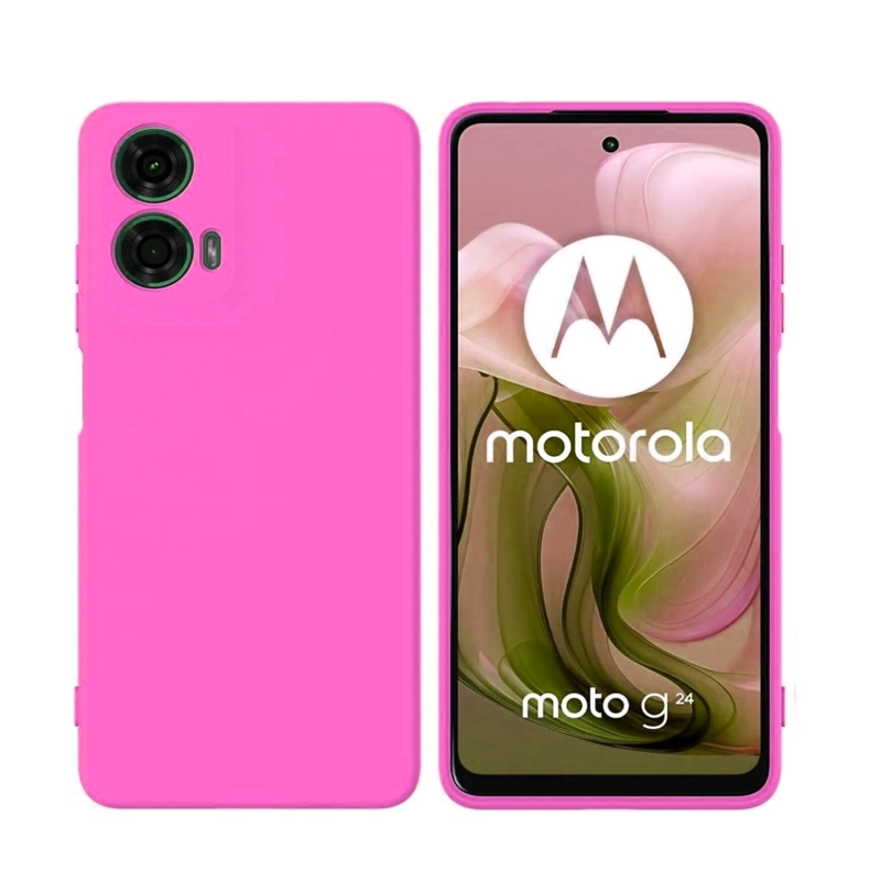 CARCASA JOIGO MOTOROLA G24 POWER GOMA FUCSIA