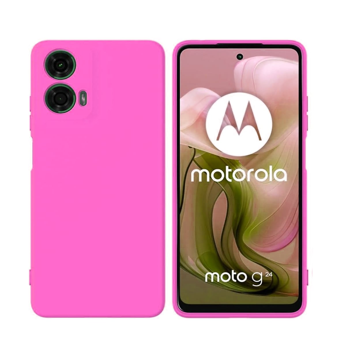 CARCASA JOIGO MOTOROLA G24 POWER GOMA FUCSIA - 1