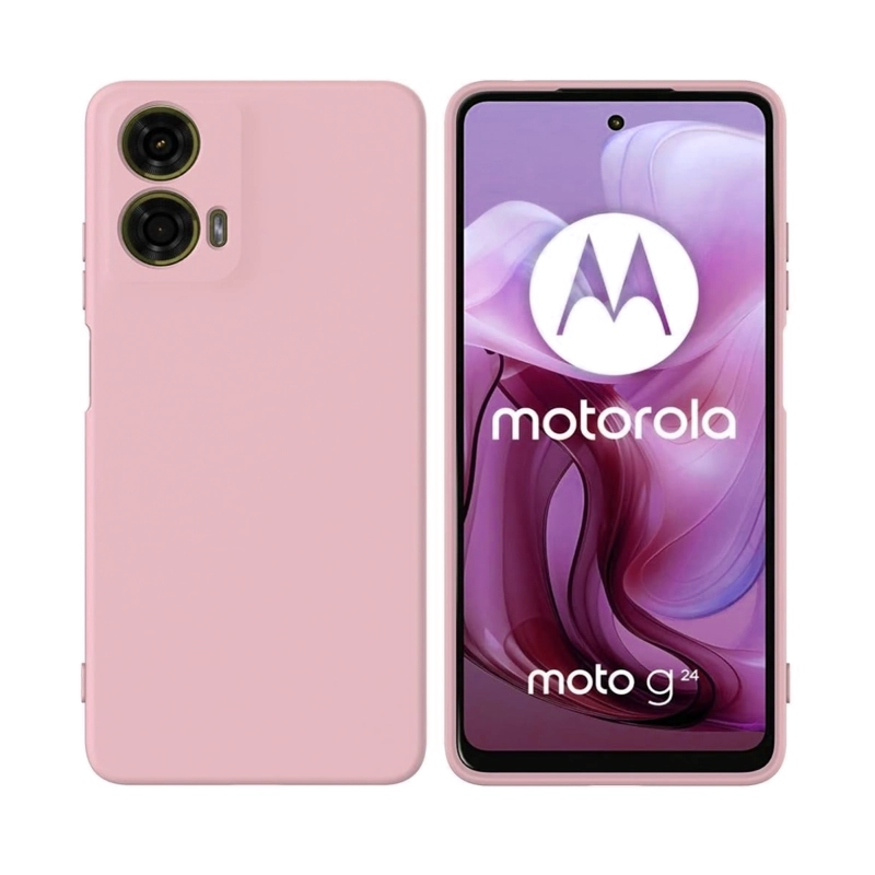 CARCASA JOIGO MOTOROLA G24 POWER GOMA ROSADO - 1