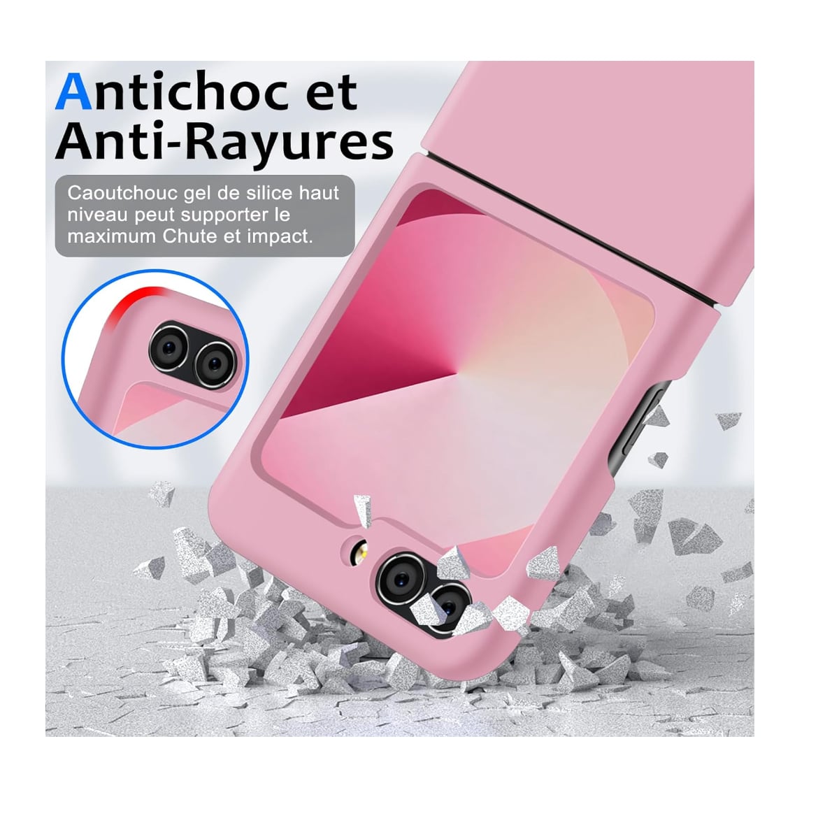 CARCASA JOIGO SAMSUNG Z FLIP 6 GOMA FUCSIA - 5