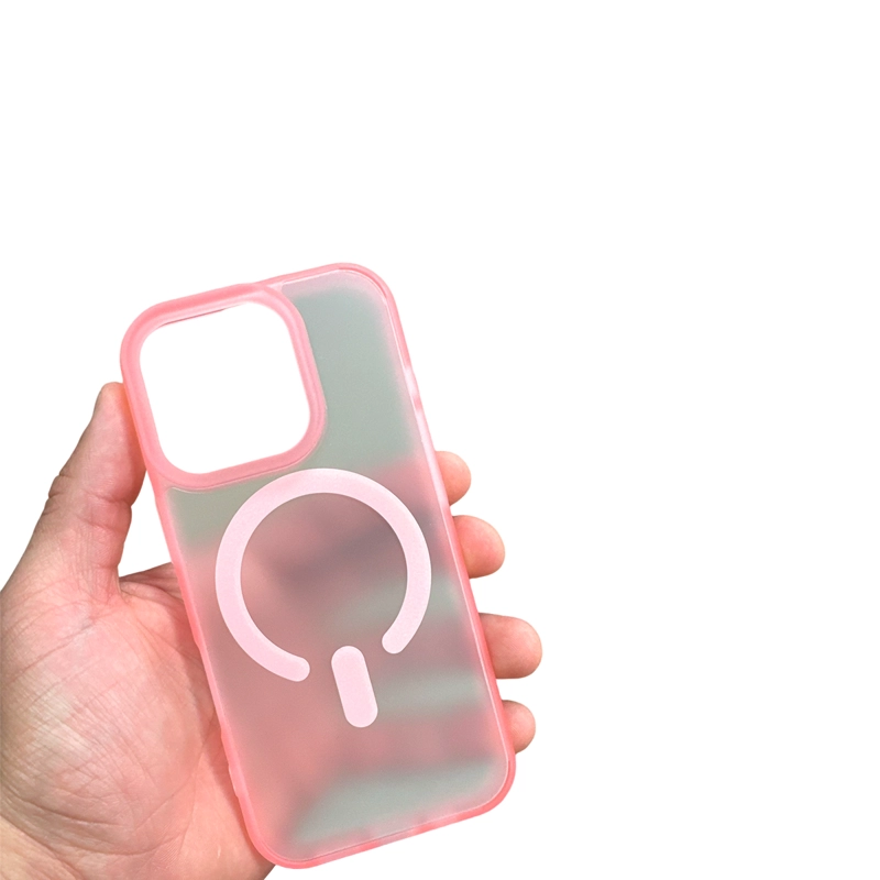 CARCASA IPHONE 16 PRO JOIGO MATTE MAGSAFE ROSADO - 2