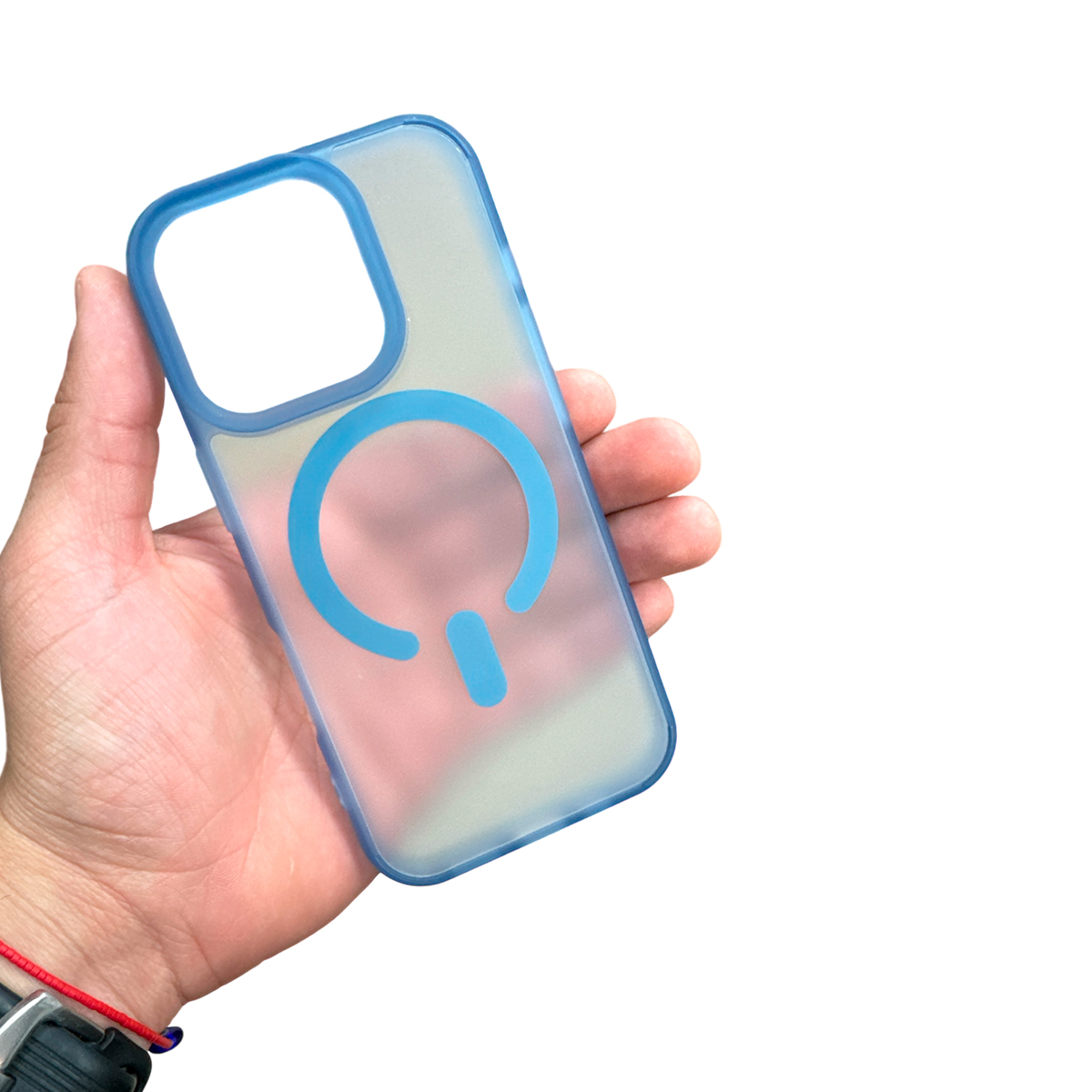 CARCASA IPHONE 16 PRO JOIGO MATTE MAGSAFE AZUL - 3