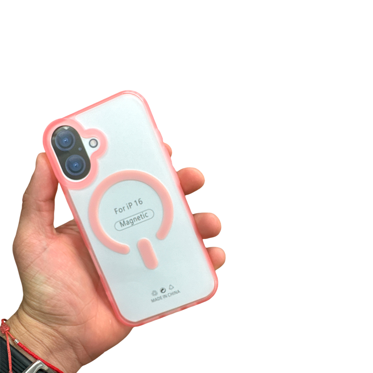 CARCASA IPHONE 16 JOIGO MATTE MAGSAFE ROSADO - 2