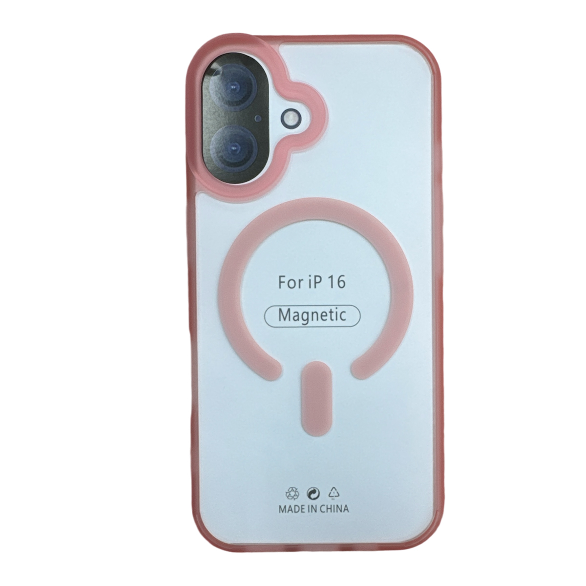CARCASA IPHONE 16 JOIGO MATTE MAGSAFE ROSADO - 5