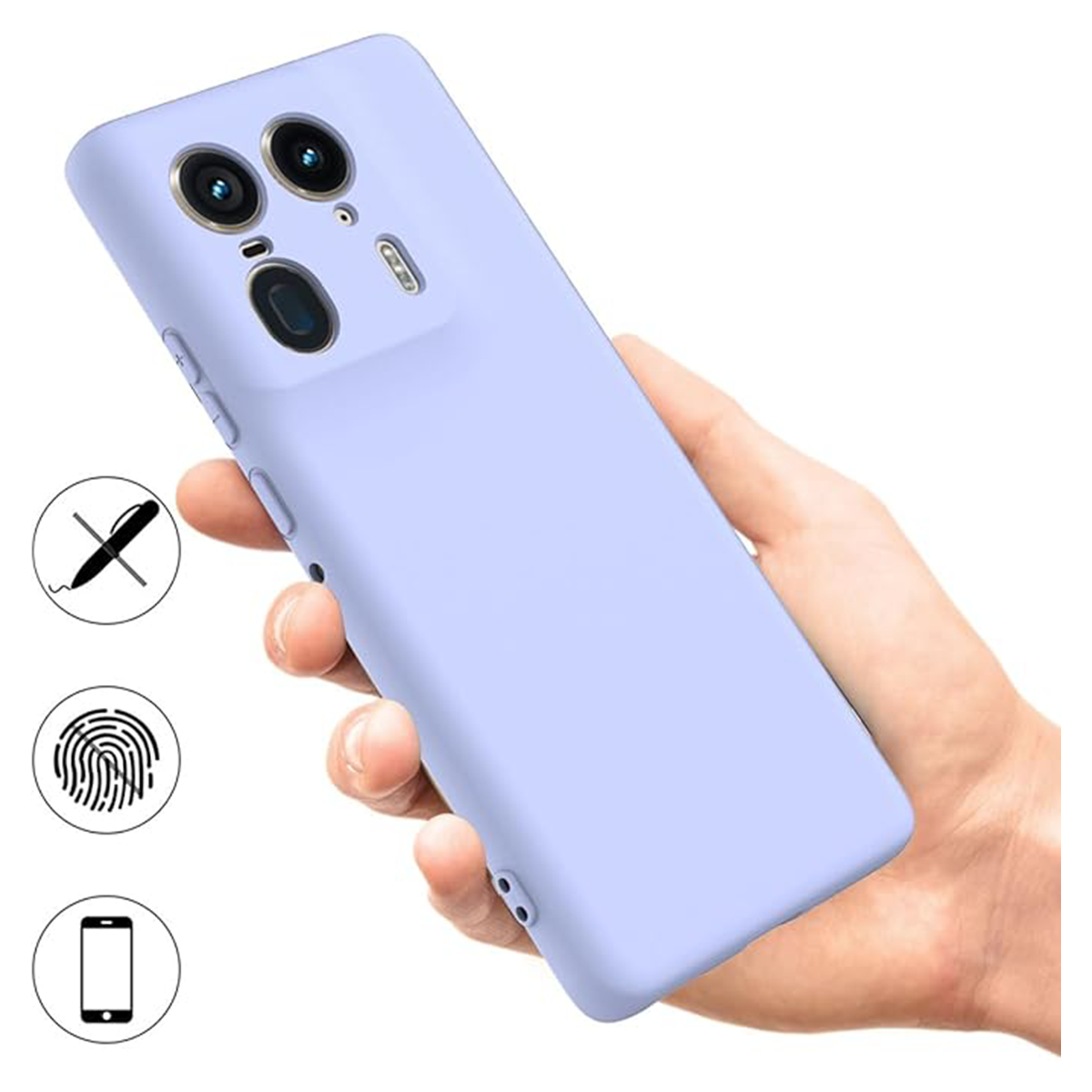 CARCASA JOIGO FUNDA MOTOROLA EDGE 50 ULTRA GOMA LILA - 2