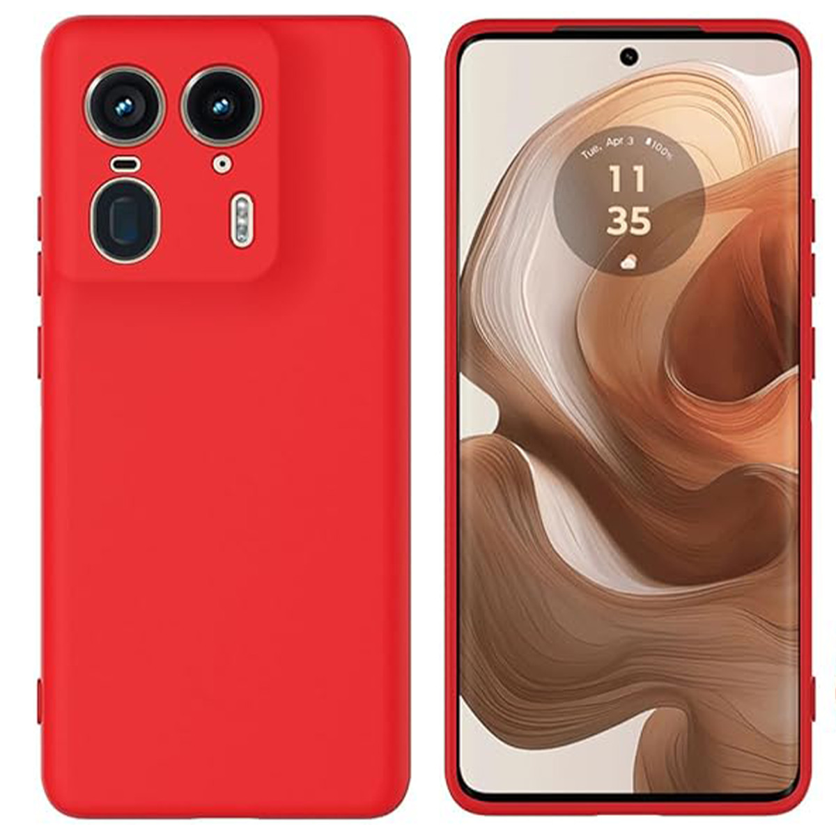 CARCASA JOIGO FUNDA MOTOROLA EDGE 50 ULTRA GOMA ROJO - 1