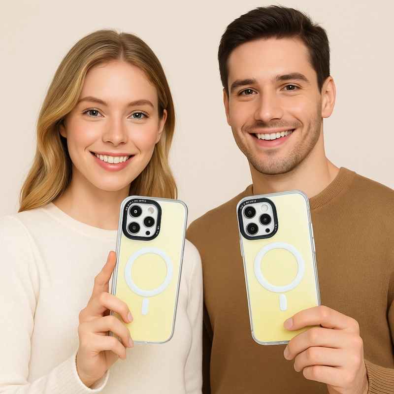 CARCASA IPHONE 16 PRO MAX JOIGO PREMIUM FLUOR MAGSAFE BLANCO - 6