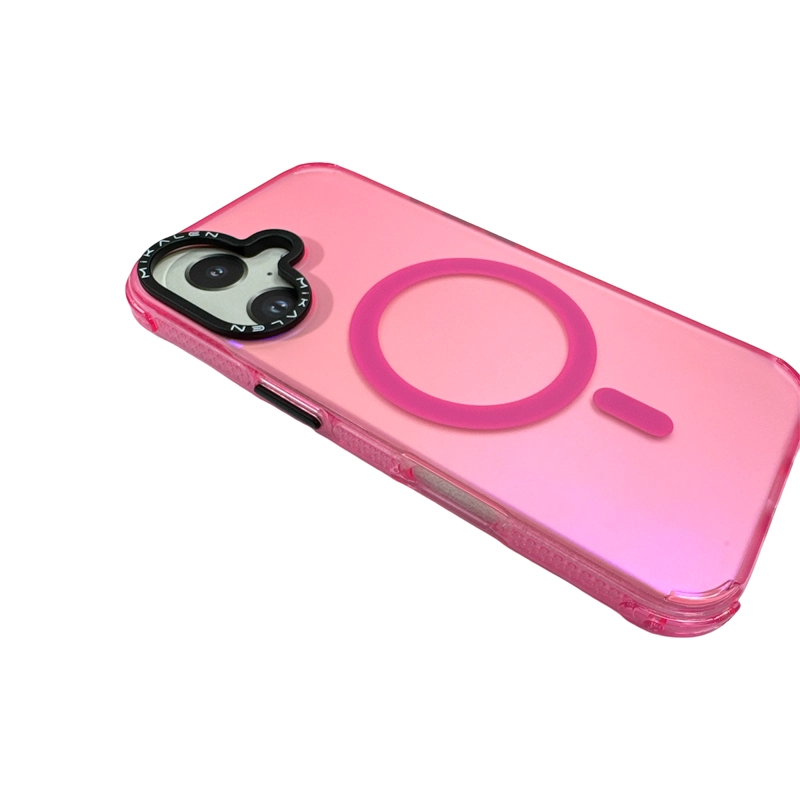CARCASA IPHONE 16 JOIGO PREMIUM FLUOR MAGSAFE ROSADO - 2