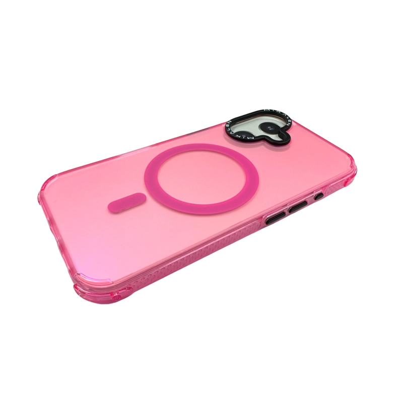 CARCASA IPHONE 16 JOIGO PREMIUM FLUOR MAGSAFE ROSADO - 3