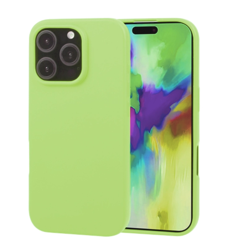 GENÉRICO CARCASA COMPATIBLE CON IPHONE 16 PRO GOMA VERDE CLARO