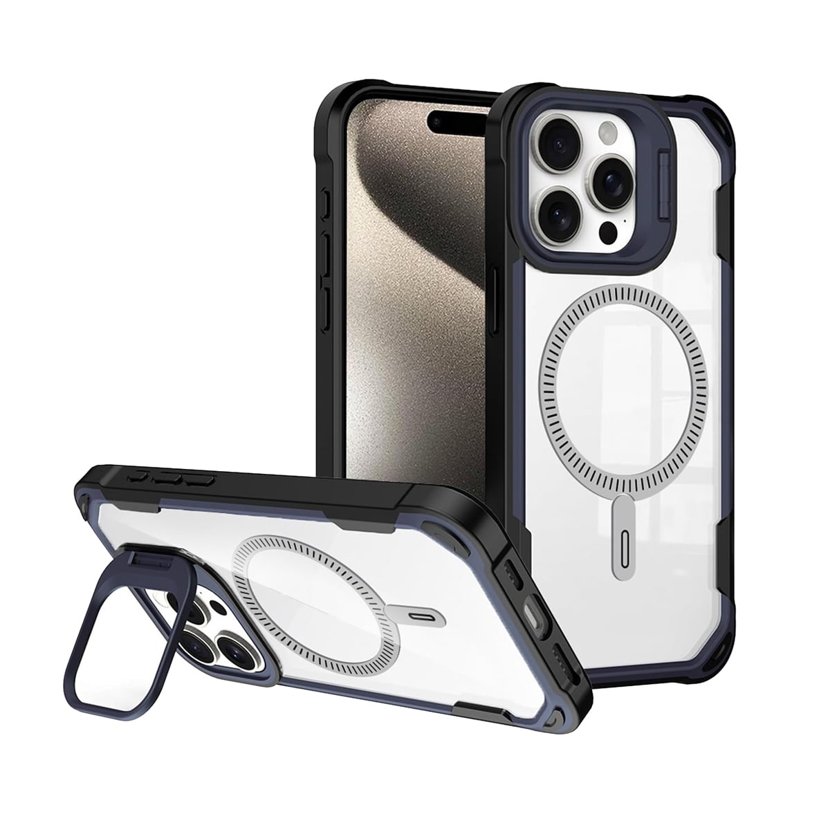 GENÉRICO CARCASA IPHONE 16 PRO JOIGO CON SOPORTE MAGSAFE AZUL