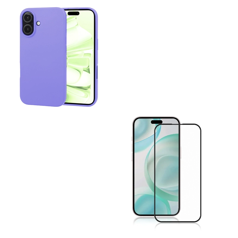 JOIGO CARCASA IPHONE 16 JOIGO LAMINA VIDRIO LILA