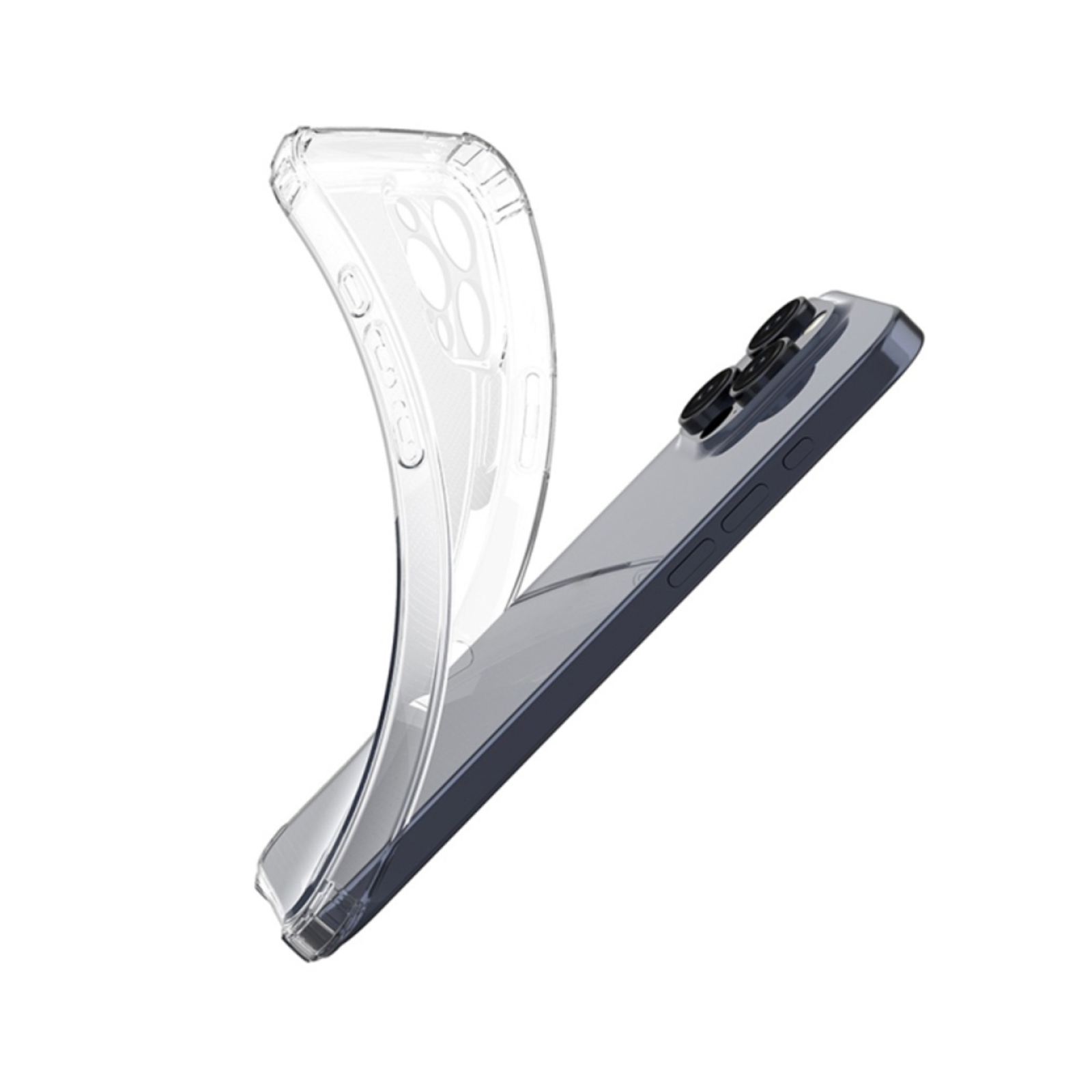 CARCASA IPHONE 16 PRO JOIGO TRASPARENTE + LAMINA VIDRIO - 4
