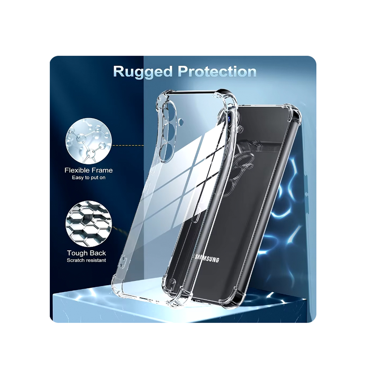 CARCASA JOIGO TRANSPARENTE CON BORDES SAMSUNG S24 FE - 2