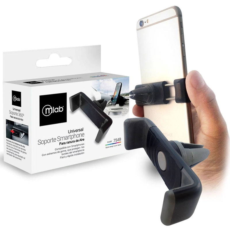 SOPORTE DE CELULAR MICROLAB PARA VENTANILLA DE AUTO AJUSTE AUTOMATICO - 3