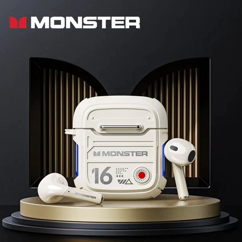 AUDIFONO INALAMBRICO BLUETOOTH MONSTER AIRMARS XKT16 BEIGE - 2