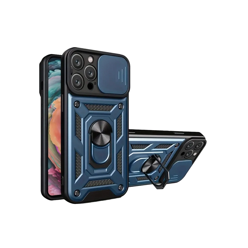 JOIGO CARCASA IPHONE 16 PRO JOIGO ARMOR CON ANILLO AZUL