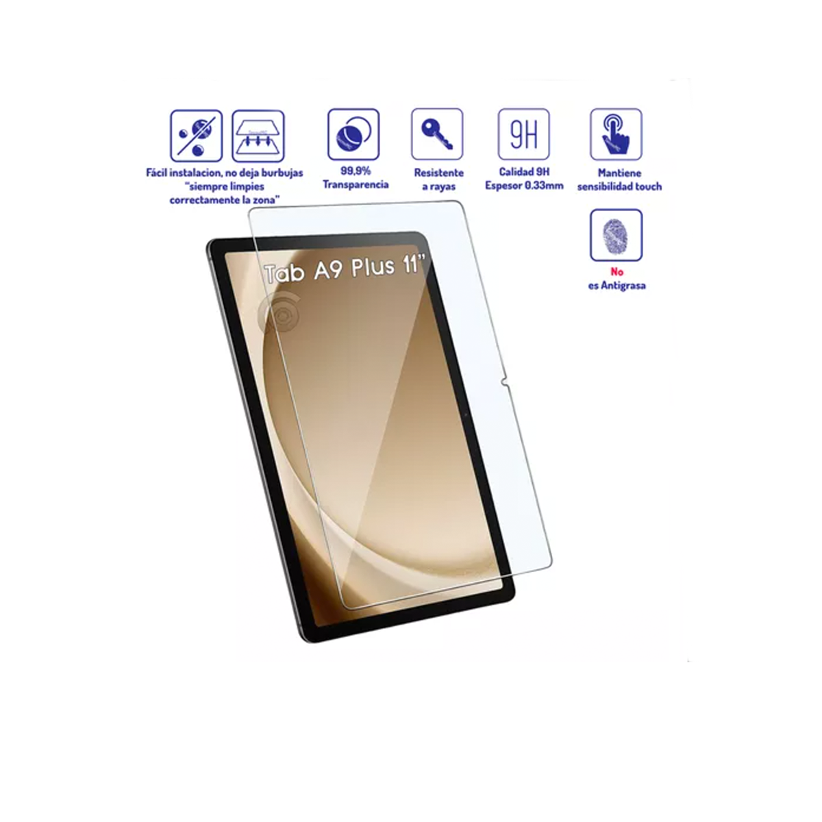 LÁMINA DE VIDRIO JOIGO PARA TABLET SAMSUNG GALAXY A9 PLUS - 3