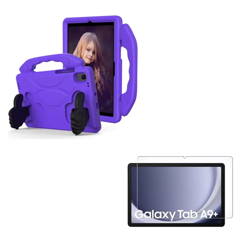 CARCASA JOIGO NIÑOS ANTI GOLPE PARA TABLET SAMSUNG A9 PLUS MORADO - 1