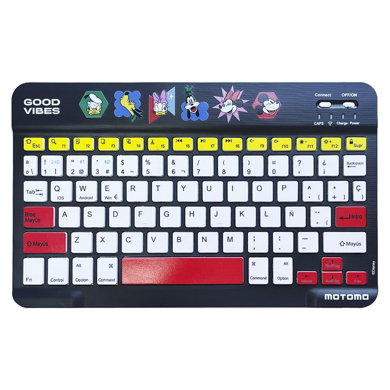 COMBO TECLADO MOUSE INALAMBRICO RECARGABLE BLUETOOTH DISNEY NEGRO - 2