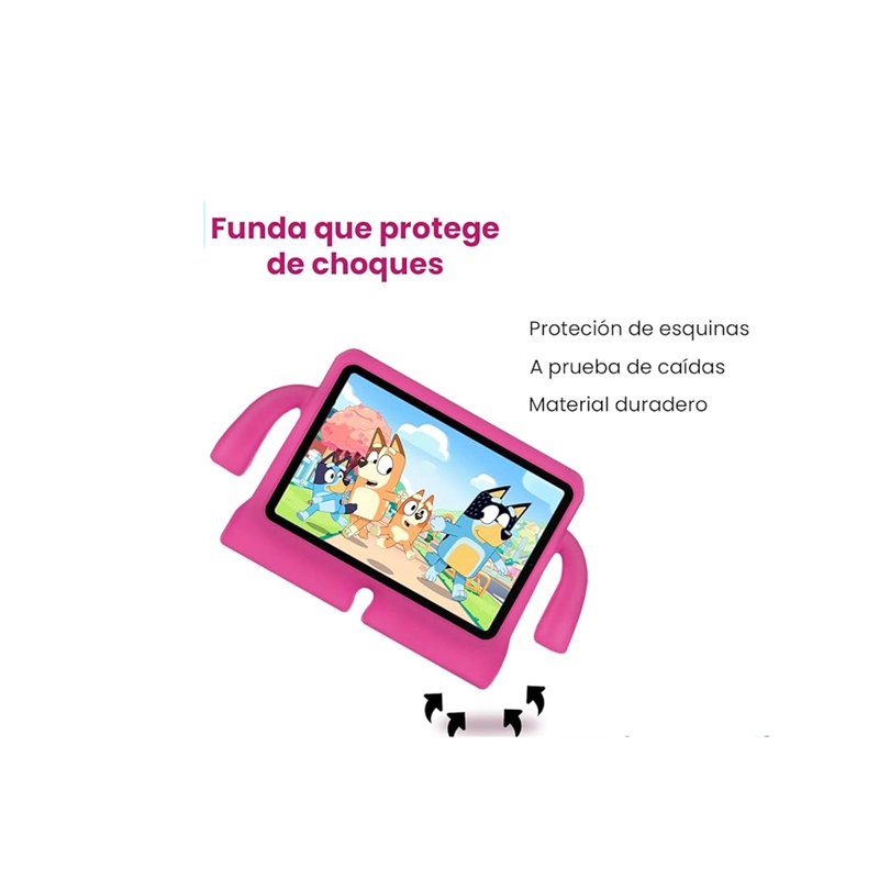 CARCASA JOIGO NIÑOS ANTI GOLPE PARA TABLET SAMSUNG A9 PLUS FUCSIA - 5