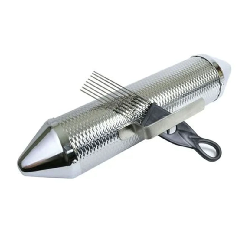 GUIRO TORPEDO METALICO CHARRASCA INSTRUMENTO MUSICAL 15 X 3 - 4
