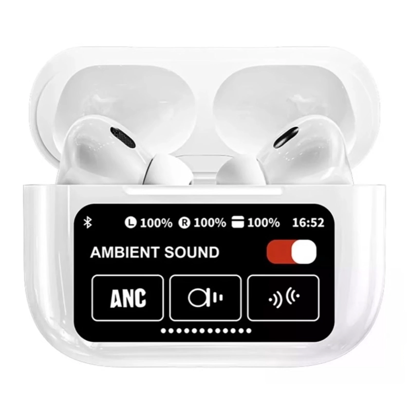 AUDIFONOS INALAMBRICO BLUETOOTH PANTALLA TOUCH BLANCO - 2
