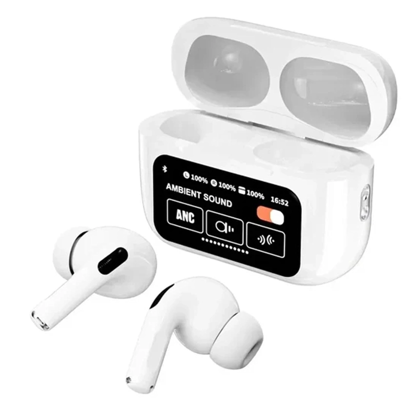AUDIFONOS INALAMBRICO BLUETOOTH PANTALLA TOUCH BLANCO - 3