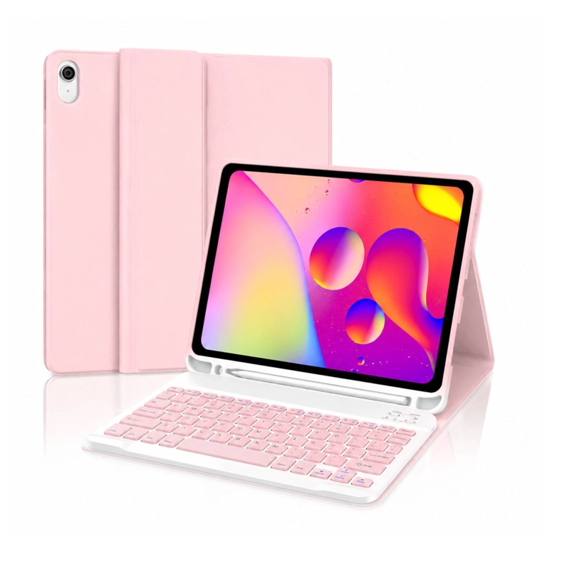 FUNDA CON TECLADO ESPAÑOL PARA IPAD AIR 11 6TA GEN M2 2024 ROSA - 1