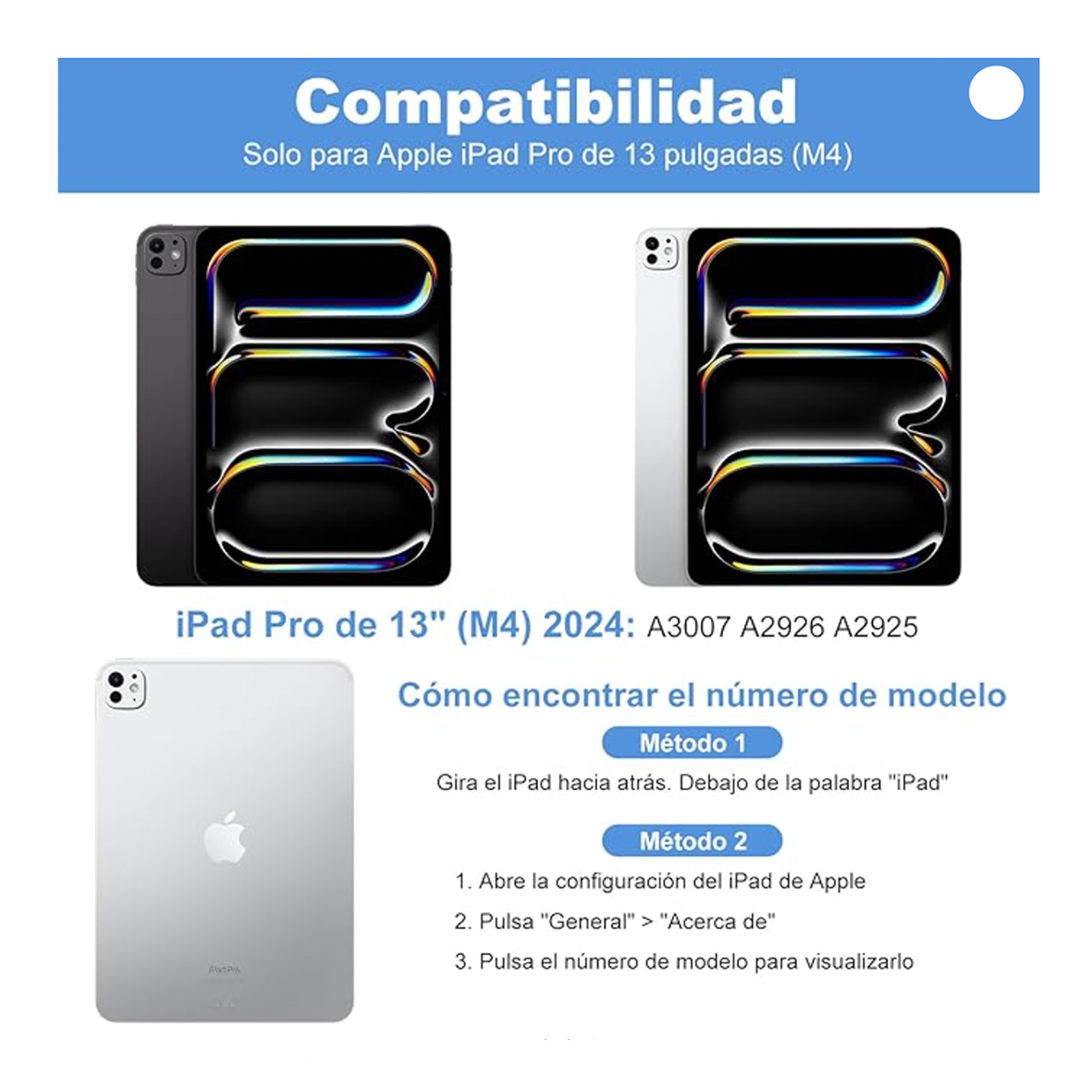 FUNDA CON TECLADO ESPAÑOL PARA IPAD PRO 13 M4 24 NEGRO - 6